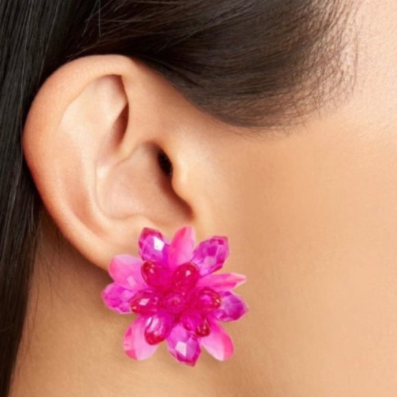 kate spade Jewelry Nwt Kate Spade Full Flourish Pink Earrings